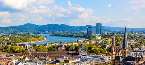 Bonn - Luftaufnahmen von Bonn, der ehemaligen Hauptstadt Deutschlands